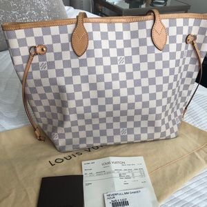 Authentic Louis Vuitton Damier Azur Neverfull MM